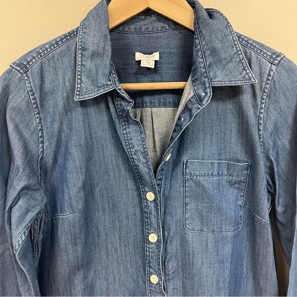 J Crew lightweight chambray jean dressy size XS - Picture 2 of 6